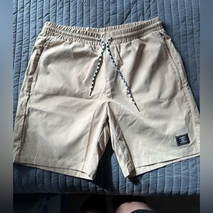 khaki colored athletic shorts (comfy) size large
